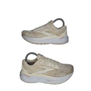 Brooks Ghost Max Womens Running Shoes Cream Pink Size 8M